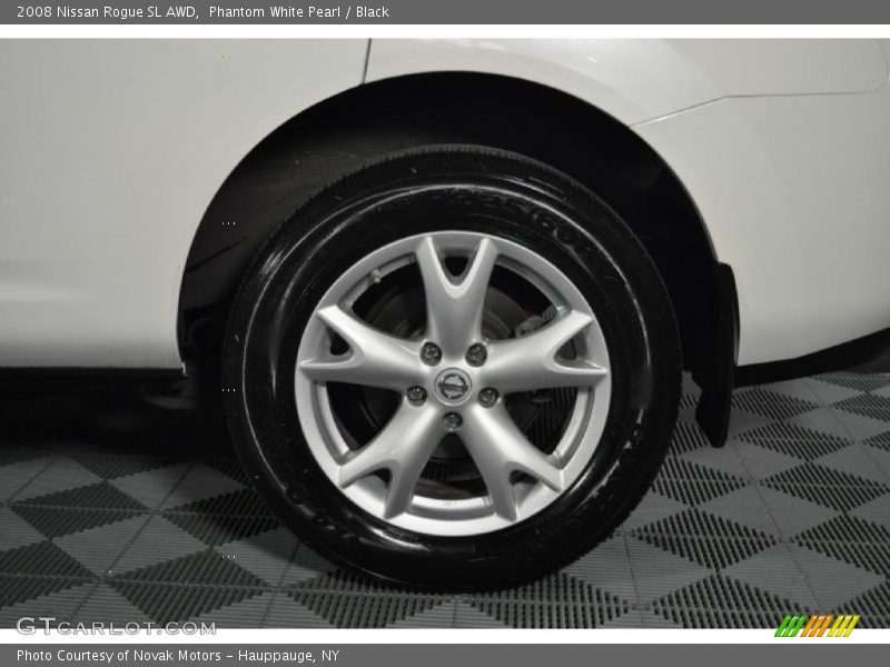 Phantom White Pearl / Black 2008 Nissan Rogue SL AWD