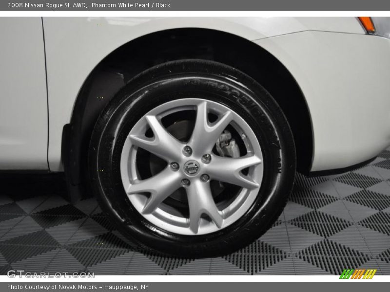 Phantom White Pearl / Black 2008 Nissan Rogue SL AWD