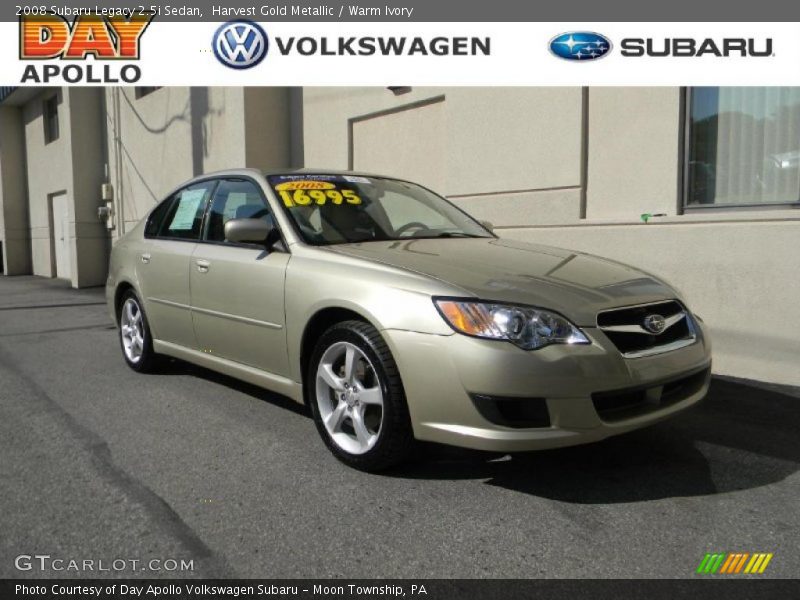 Harvest Gold Metallic / Warm Ivory 2008 Subaru Legacy 2.5i Sedan