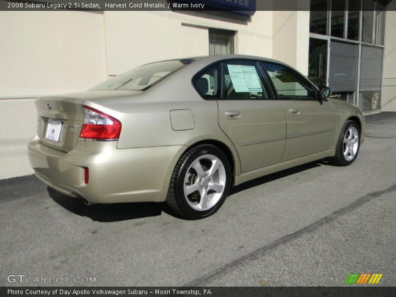 Harvest Gold Metallic / Warm Ivory 2008 Subaru Legacy 2.5i Sedan