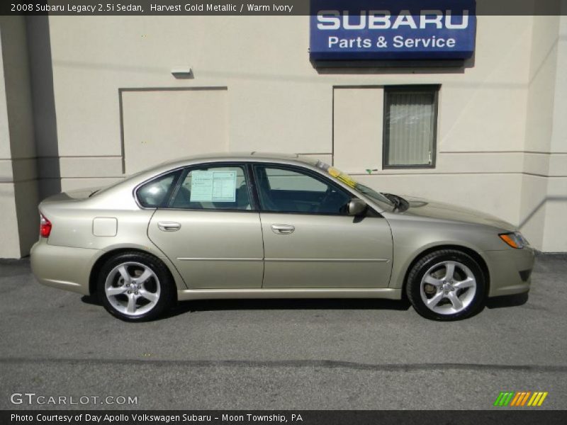 Harvest Gold Metallic / Warm Ivory 2008 Subaru Legacy 2.5i Sedan