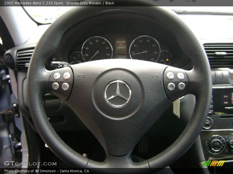 Granite Grey Metallic / Black 2007 Mercedes-Benz C 230 Sport