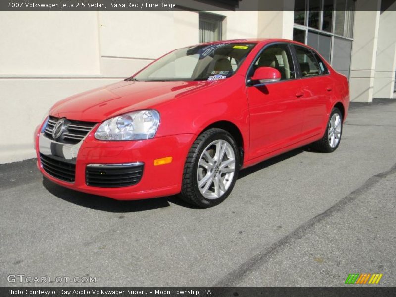 Salsa Red / Pure Beige 2007 Volkswagen Jetta 2.5 Sedan