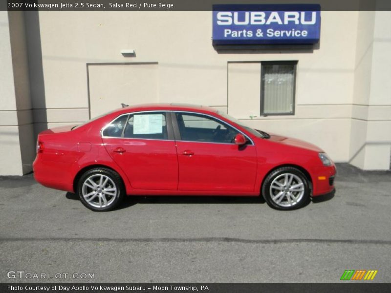 Salsa Red / Pure Beige 2007 Volkswagen Jetta 2.5 Sedan