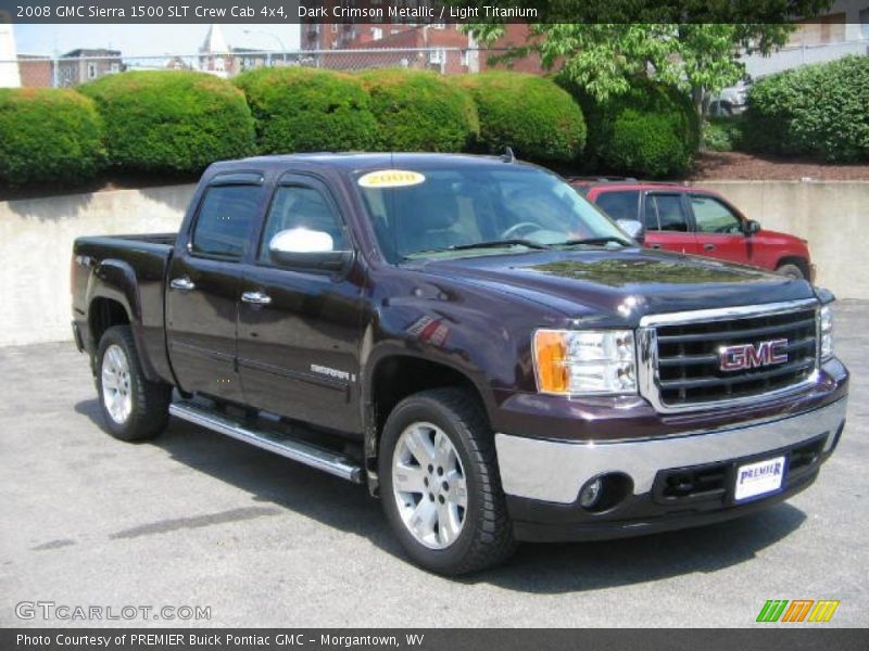 Dark Crimson Metallic / Light Titanium 2008 GMC Sierra 1500 SLT Crew Cab 4x4