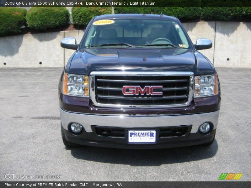 Dark Crimson Metallic / Light Titanium 2008 GMC Sierra 1500 SLT Crew Cab 4x4