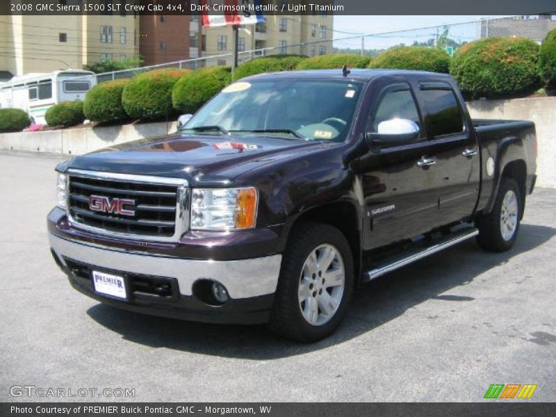 Dark Crimson Metallic / Light Titanium 2008 GMC Sierra 1500 SLT Crew Cab 4x4