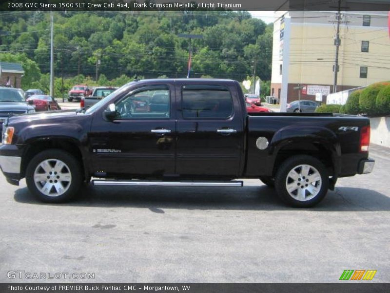 Dark Crimson Metallic / Light Titanium 2008 GMC Sierra 1500 SLT Crew Cab 4x4