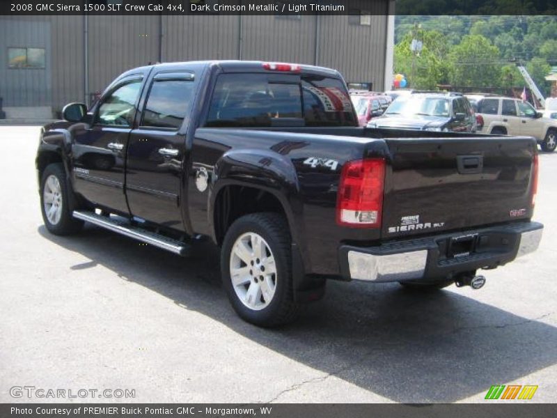 Dark Crimson Metallic / Light Titanium 2008 GMC Sierra 1500 SLT Crew Cab 4x4