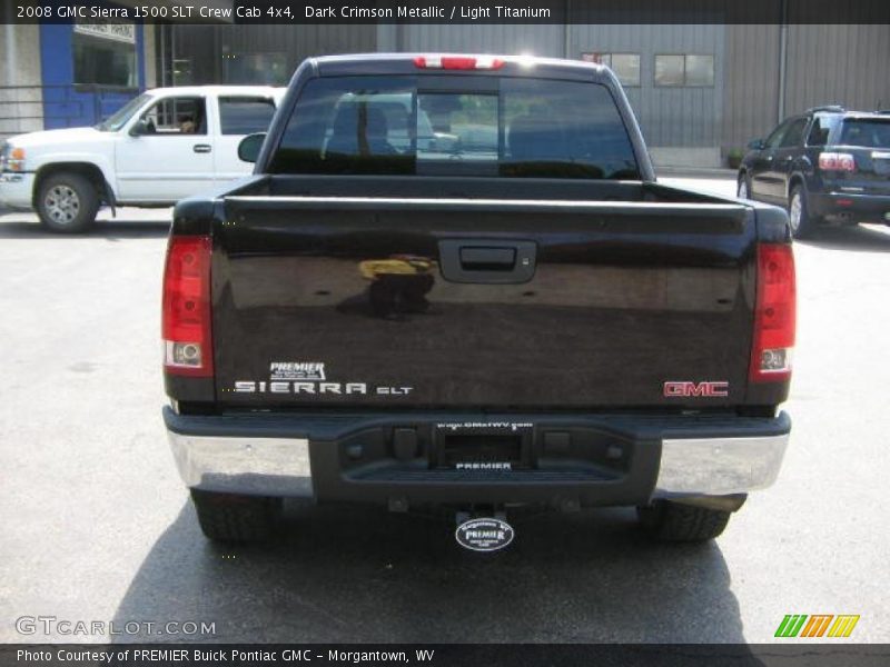 Dark Crimson Metallic / Light Titanium 2008 GMC Sierra 1500 SLT Crew Cab 4x4
