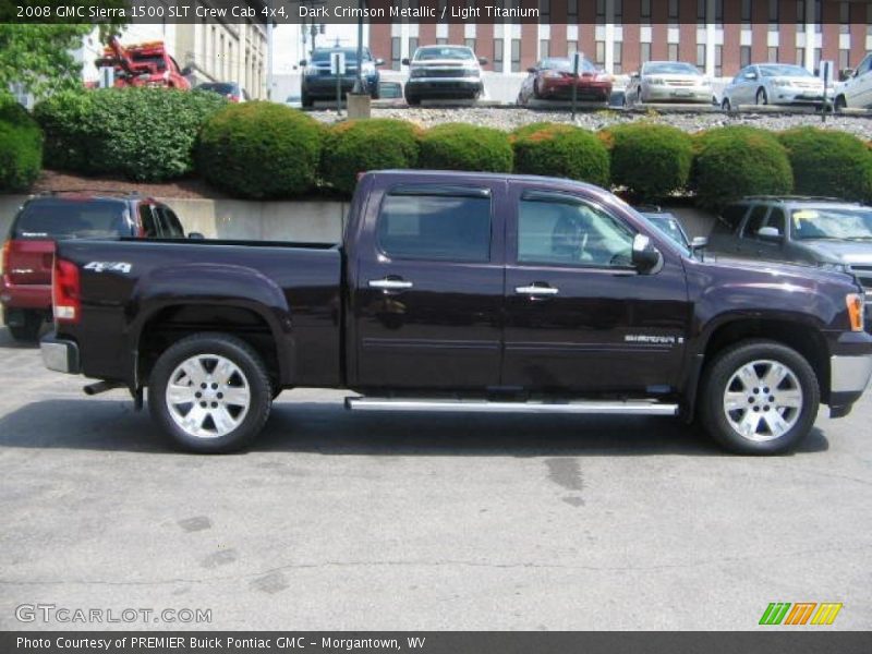 Dark Crimson Metallic / Light Titanium 2008 GMC Sierra 1500 SLT Crew Cab 4x4