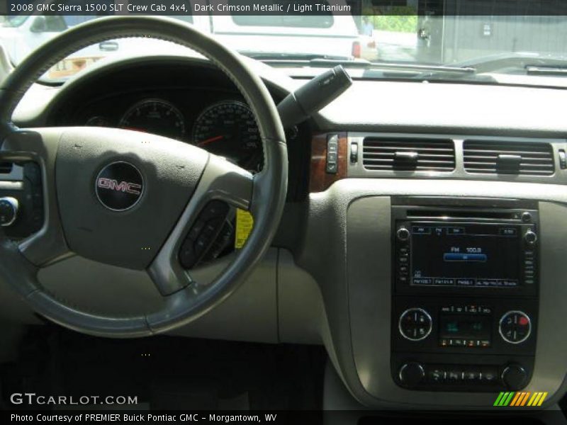 Dark Crimson Metallic / Light Titanium 2008 GMC Sierra 1500 SLT Crew Cab 4x4
