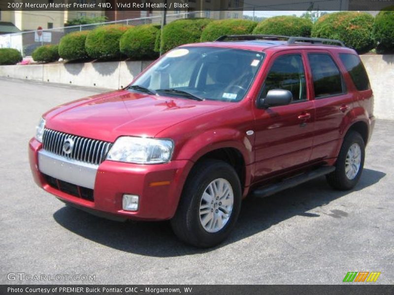Vivid Red Metallic / Black 2007 Mercury Mariner Premier 4WD