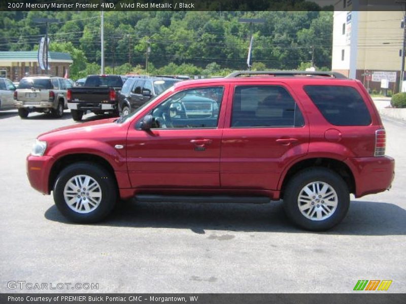 Vivid Red Metallic / Black 2007 Mercury Mariner Premier 4WD