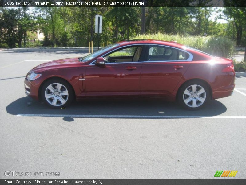 Radiance Red Metallic / Champagne/Truffle 2009 Jaguar XF Premium Luxury