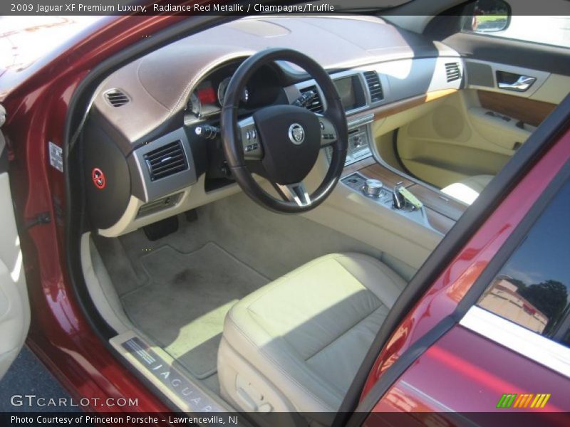 Radiance Red Metallic / Champagne/Truffle 2009 Jaguar XF Premium Luxury