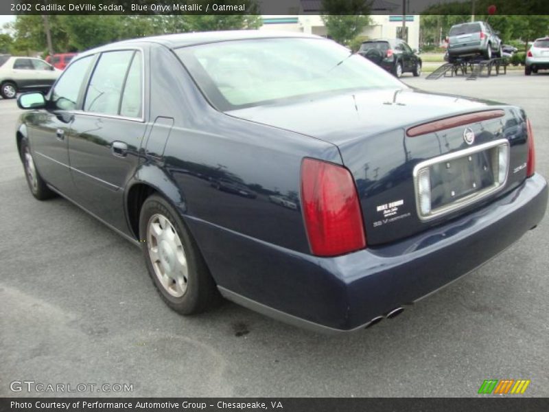Blue Onyx Metallic / Oatmeal 2002 Cadillac DeVille Sedan