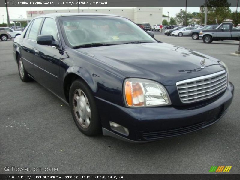 Blue Onyx Metallic / Oatmeal 2002 Cadillac DeVille Sedan
