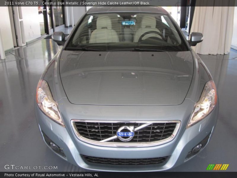 Celestial Blue Metallic / Soverign Hide Calcite Leather/Off Black 2011 Volvo C70 T5