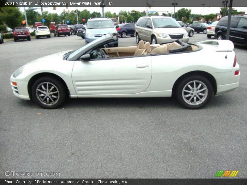 Dover White Pearl / Tan 2001 Mitsubishi Eclipse Spyder GS