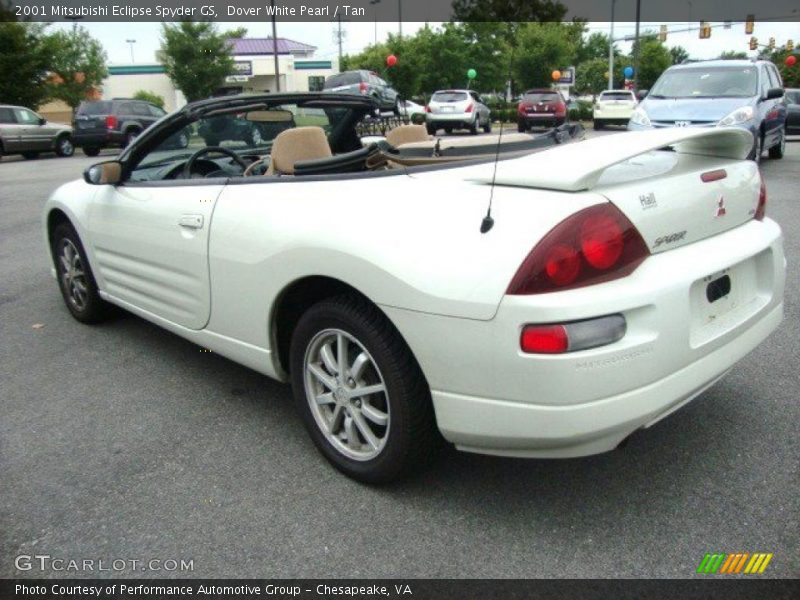 Dover White Pearl / Tan 2001 Mitsubishi Eclipse Spyder GS