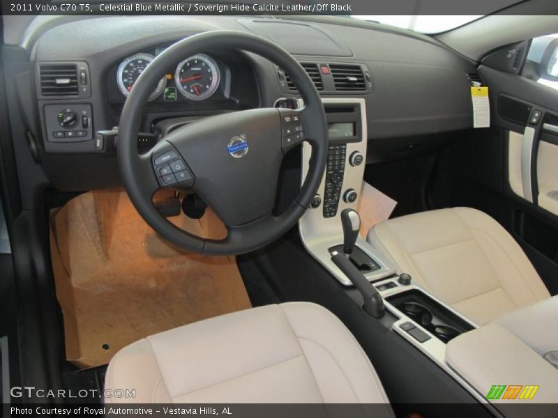 Celestial Blue Metallic / Soverign Hide Calcite Leather/Off Black 2011 Volvo C70 T5