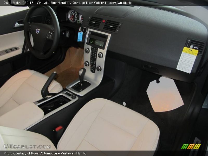 Celestial Blue Metallic / Soverign Hide Calcite Leather/Off Black 2011 Volvo C70 T5