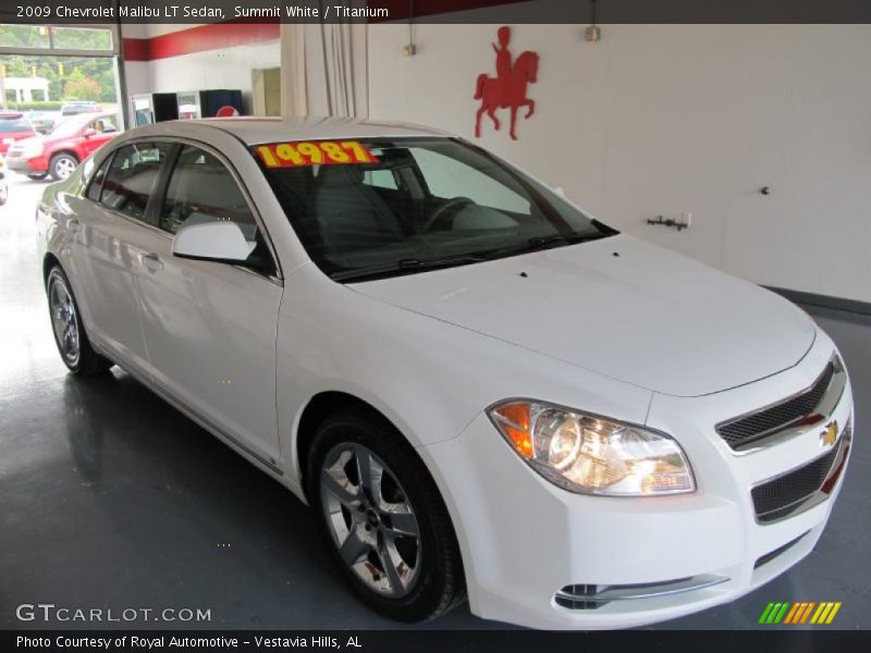 Summit White / Titanium 2009 Chevrolet Malibu LT Sedan