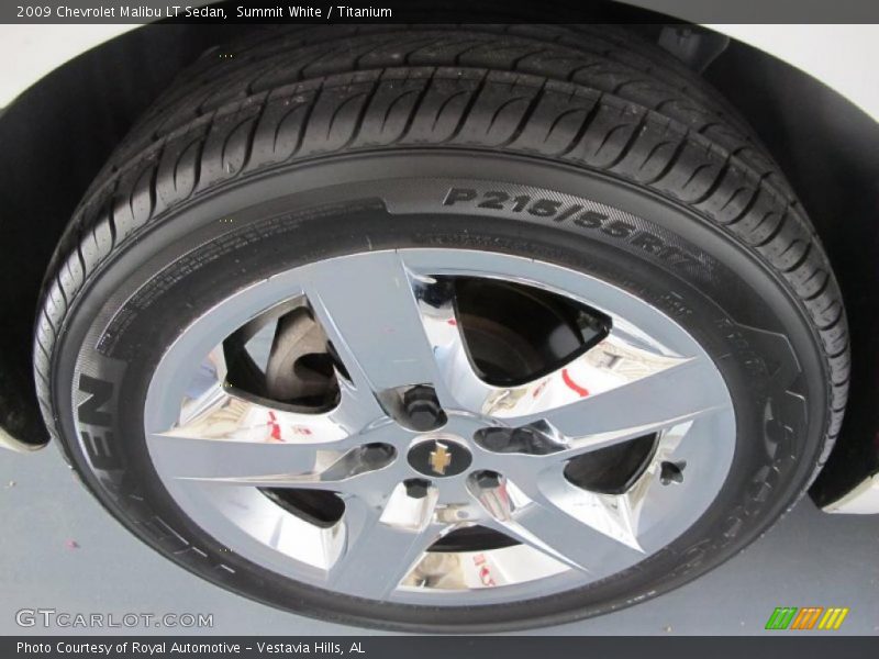 Summit White / Titanium 2009 Chevrolet Malibu LT Sedan
