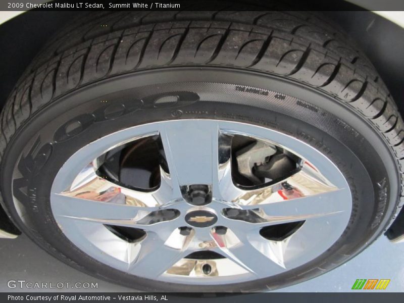 Summit White / Titanium 2009 Chevrolet Malibu LT Sedan