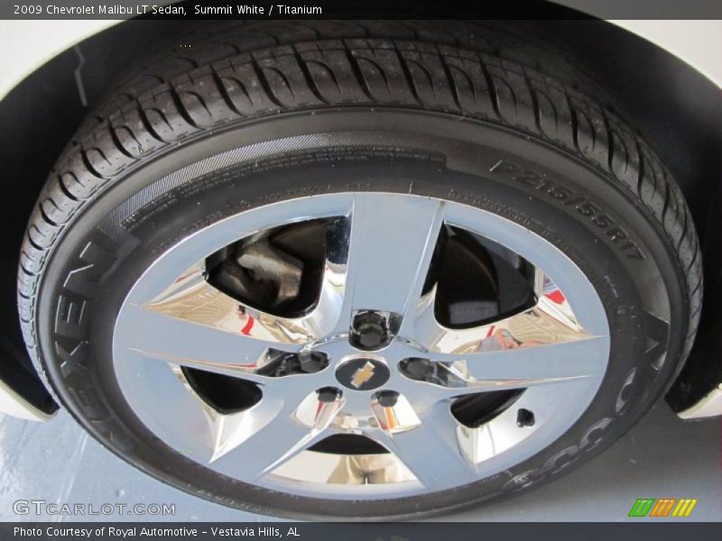 Summit White / Titanium 2009 Chevrolet Malibu LT Sedan