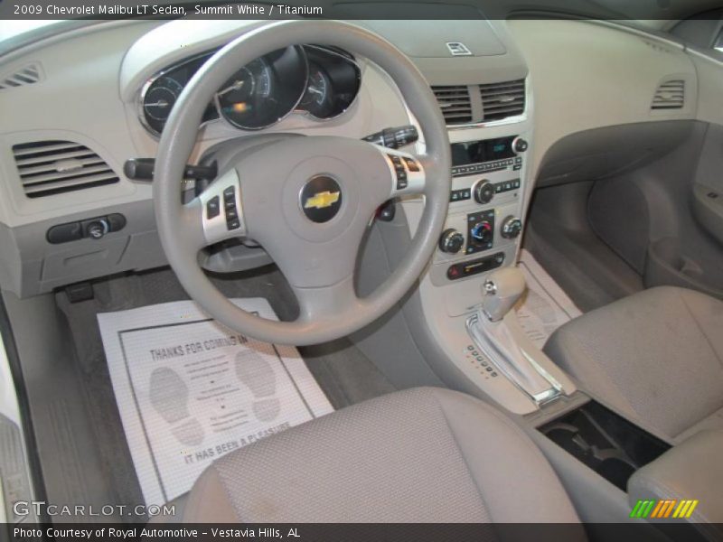 Summit White / Titanium 2009 Chevrolet Malibu LT Sedan