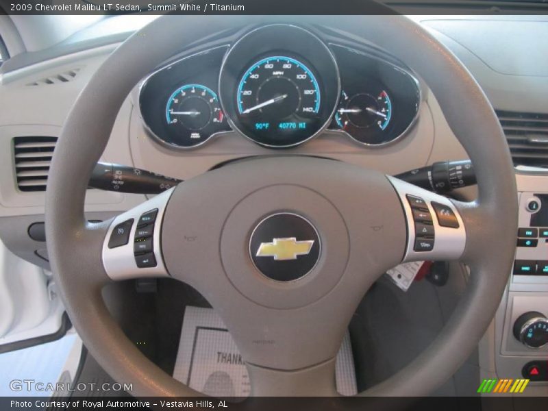 Summit White / Titanium 2009 Chevrolet Malibu LT Sedan