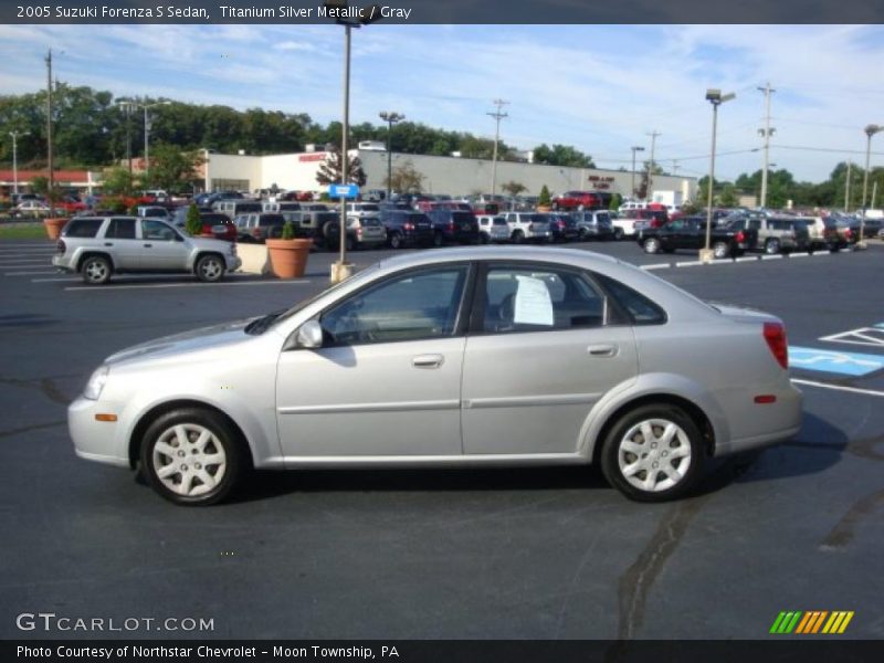 Titanium Silver Metallic / Gray 2005 Suzuki Forenza S Sedan