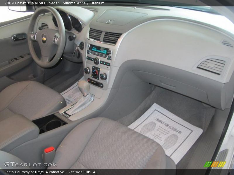 Summit White / Titanium 2009 Chevrolet Malibu LT Sedan