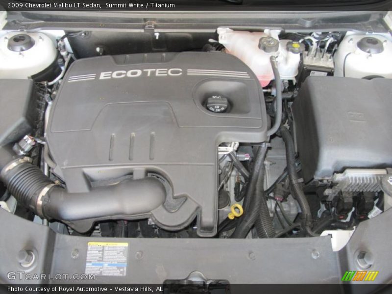 Summit White / Titanium 2009 Chevrolet Malibu LT Sedan