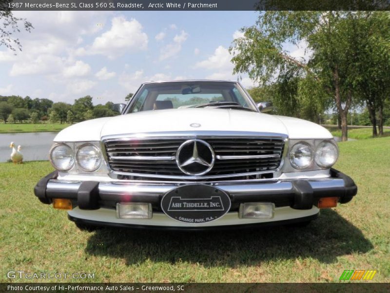 Arctic White / Parchment 1987 Mercedes-Benz SL Class 560 SL Roadster