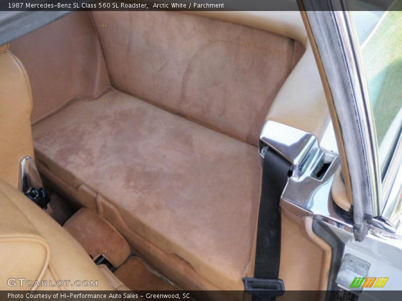 Arctic White / Parchment 1987 Mercedes-Benz SL Class 560 SL Roadster