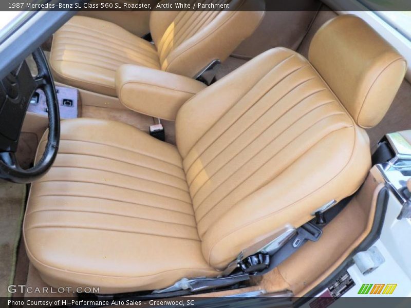 Arctic White / Parchment 1987 Mercedes-Benz SL Class 560 SL Roadster