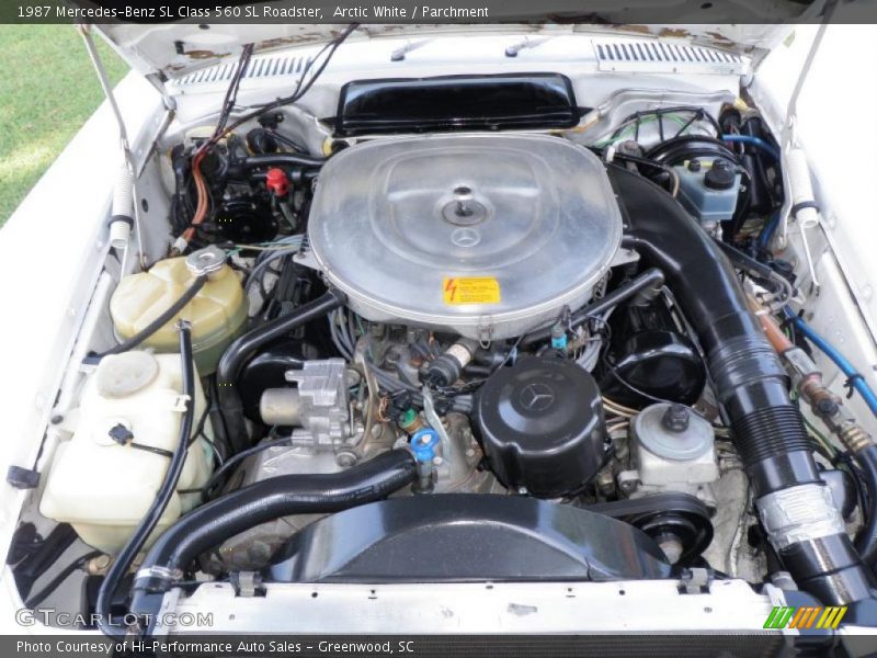 Arctic White / Parchment 1987 Mercedes-Benz SL Class 560 SL Roadster