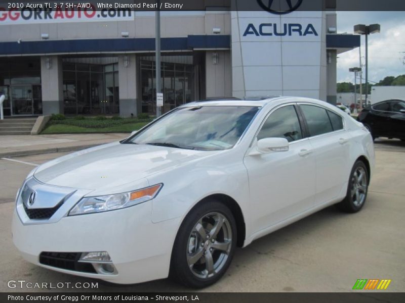 White Diamond Pearl / Ebony 2010 Acura TL 3.7 SH-AWD