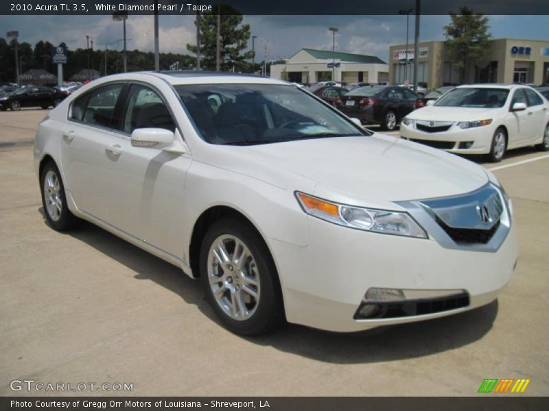 White Diamond Pearl / Taupe 2010 Acura TL 3.5