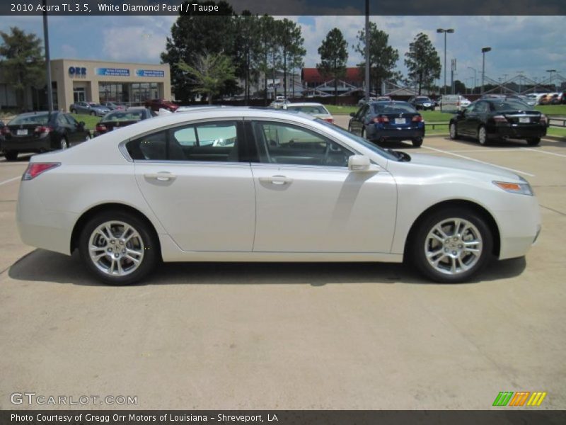 White Diamond Pearl / Taupe 2010 Acura TL 3.5