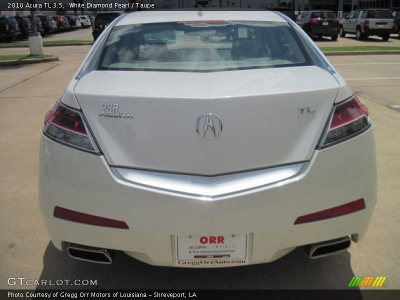 White Diamond Pearl / Taupe 2010 Acura TL 3.5