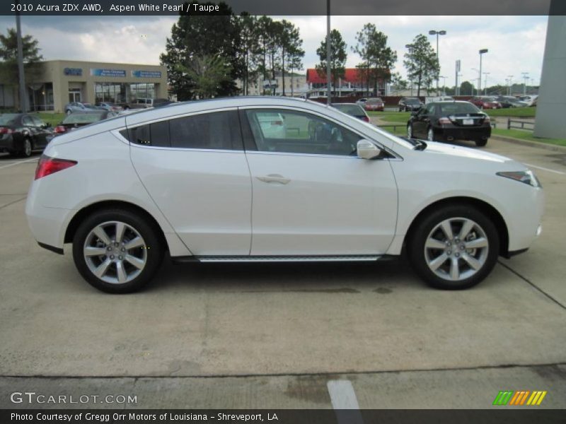 Aspen White Pearl / Taupe 2010 Acura ZDX AWD
