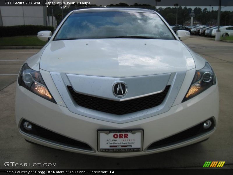 Aspen White Pearl / Taupe 2010 Acura ZDX AWD