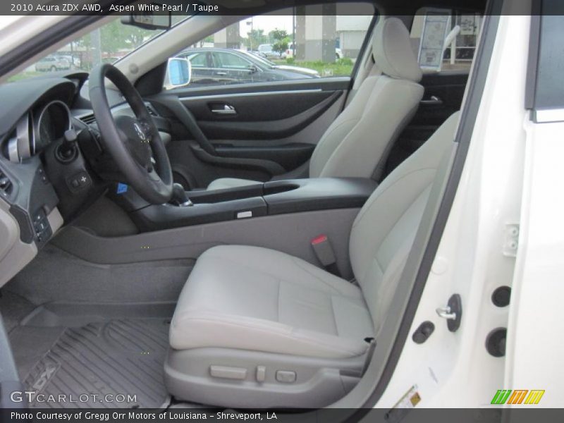 Aspen White Pearl / Taupe 2010 Acura ZDX AWD
