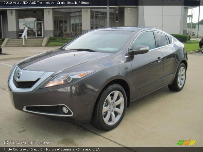 Grigio Metallic / Umber 2010 Acura ZDX AWD Technology