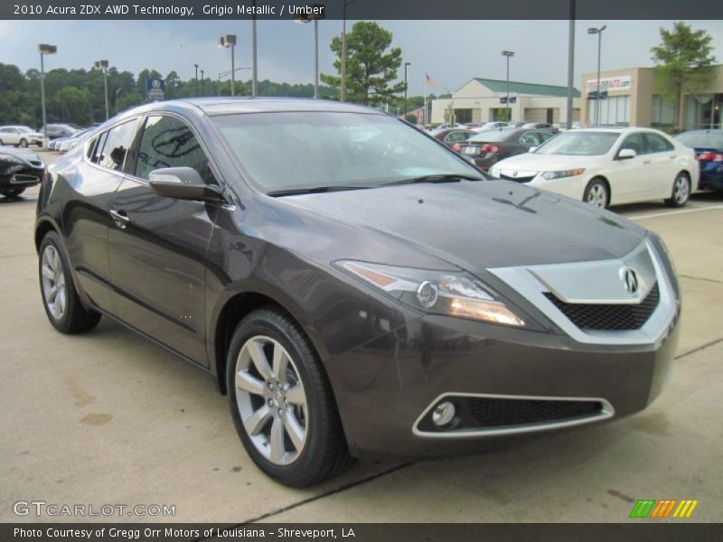 Grigio Metallic / Umber 2010 Acura ZDX AWD Technology