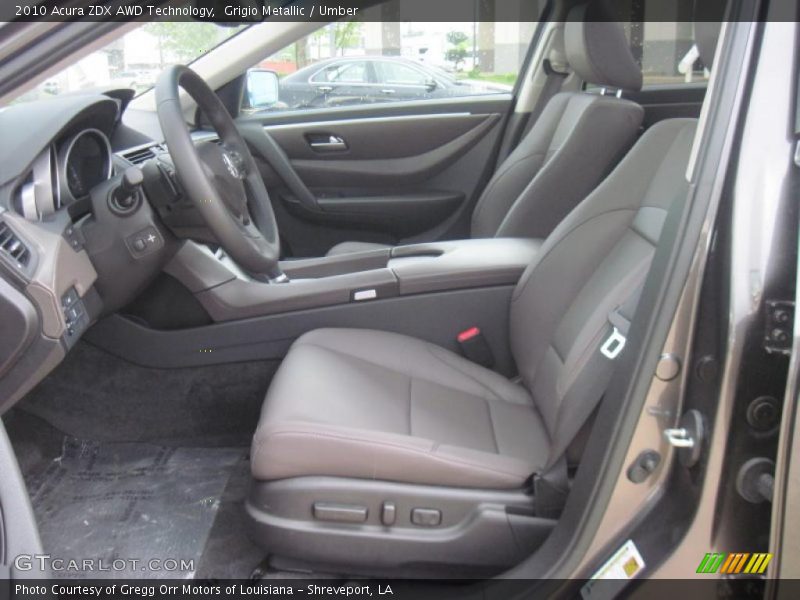 Grigio Metallic / Umber 2010 Acura ZDX AWD Technology